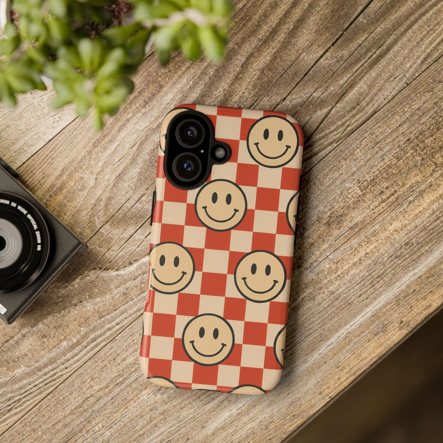 Smiley Checkerboard Phone Case