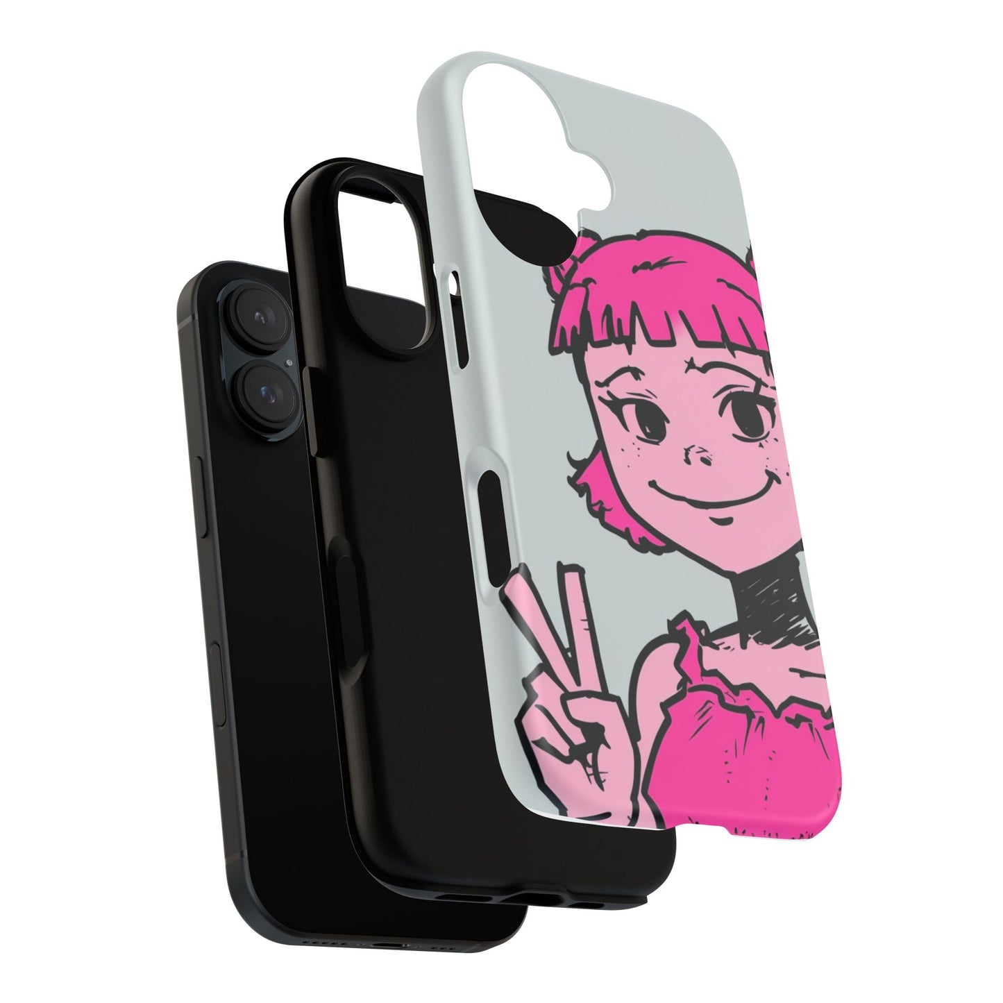 Stylish Phone Case with Playful Cartoon Design