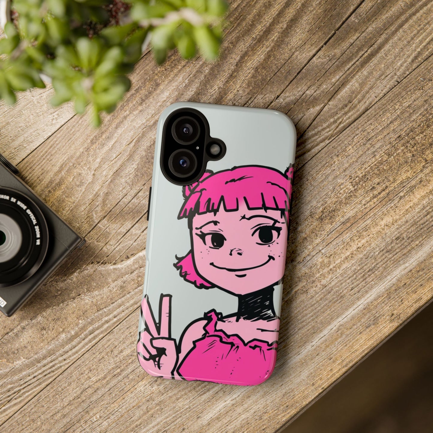 Stylish Phone Case with Playful Cartoon Design