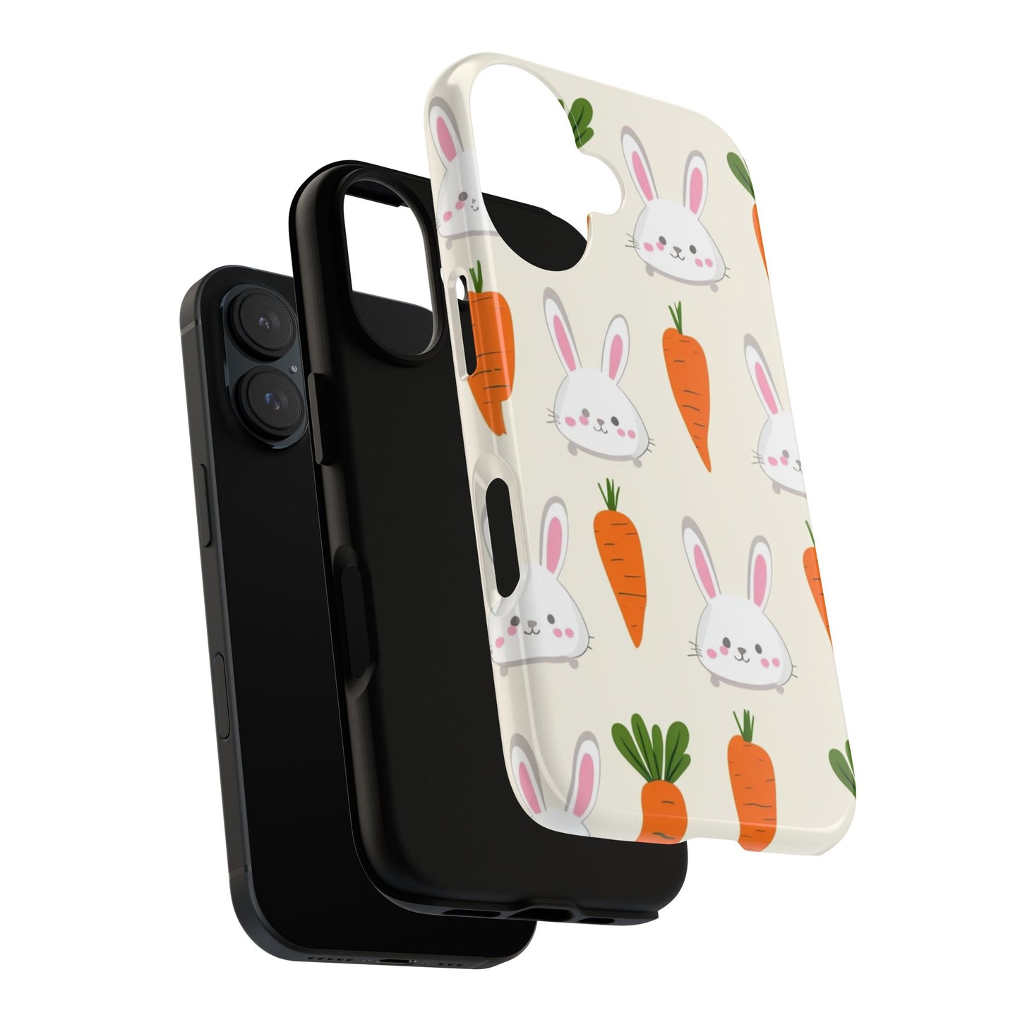 Cute Bunny & Carrot Phone Case - Tough Cases for Easter & Spring