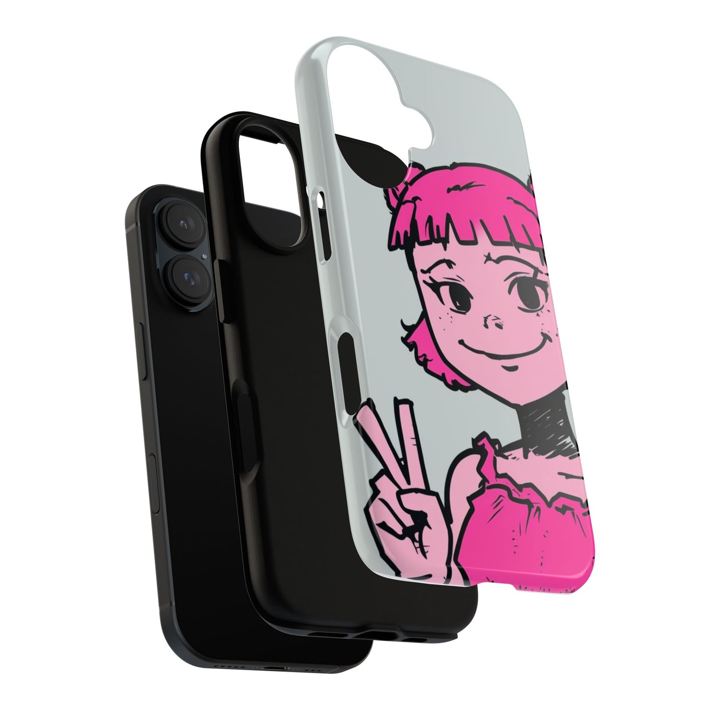 Stylish Phone Case with Playful Cartoon Design