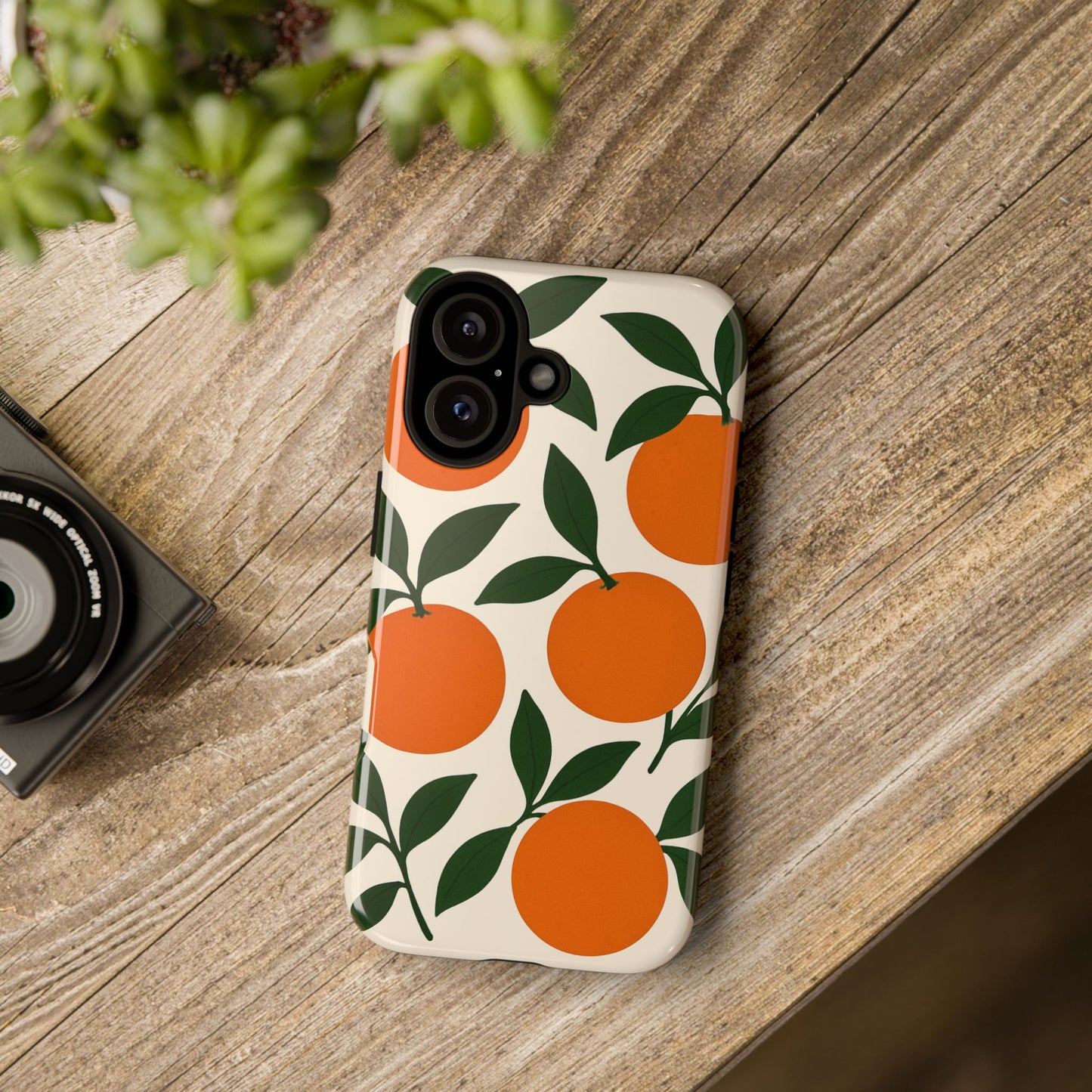 Orange Floral Phone Case