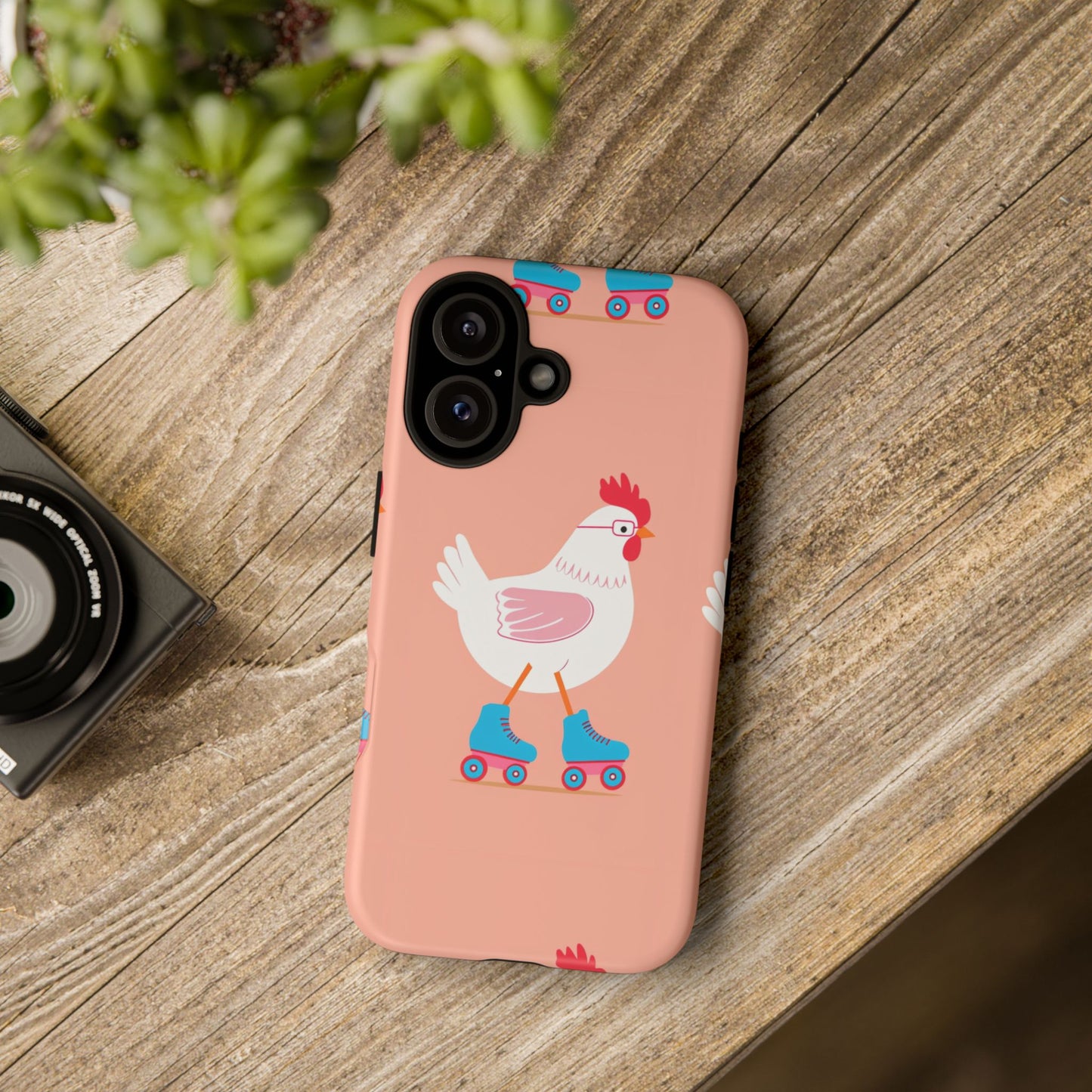 Cute Chicken Roller Skate Phone Case - Tough & Fun Design