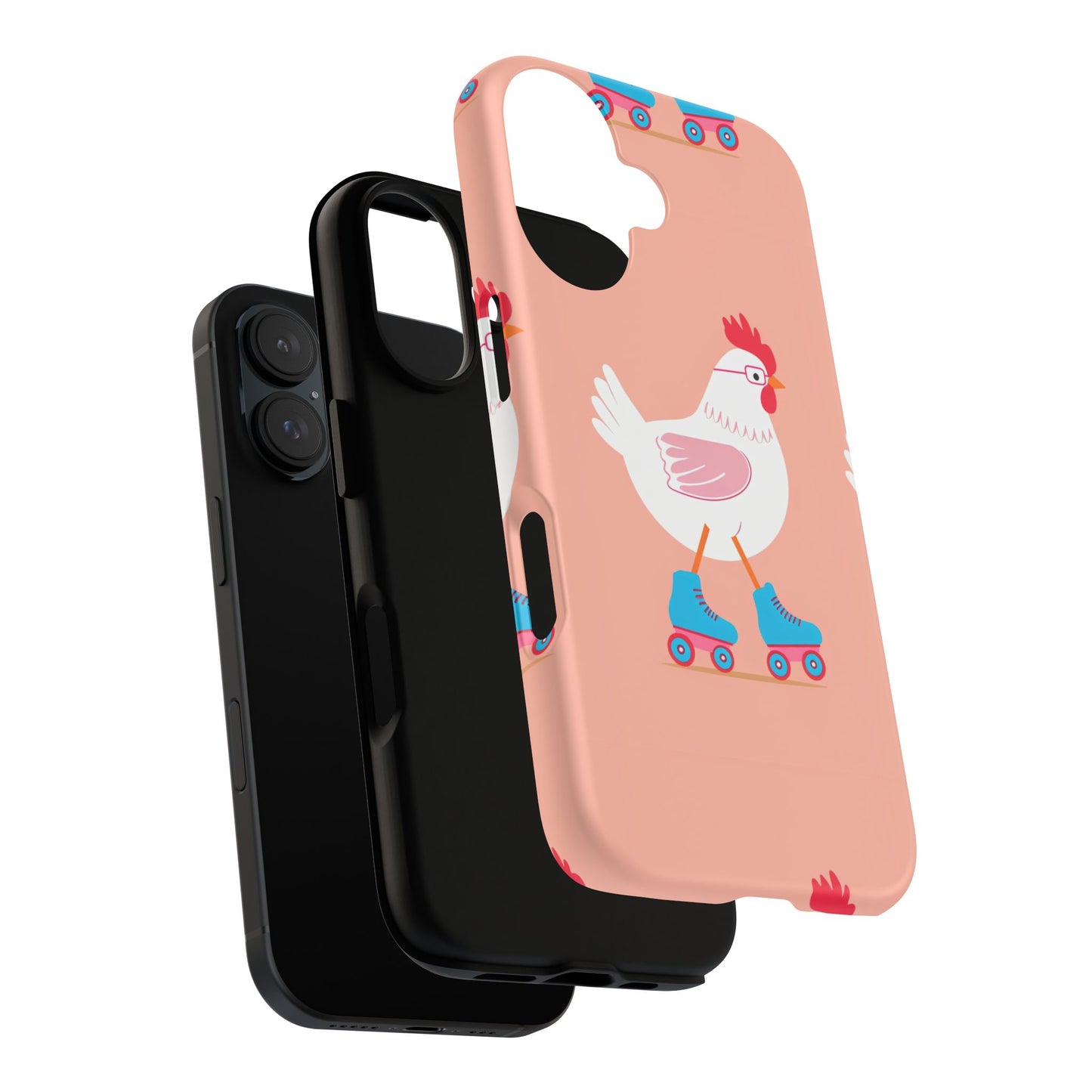 Cute Chicken Roller Skate Phone Case - Tough & Fun Design