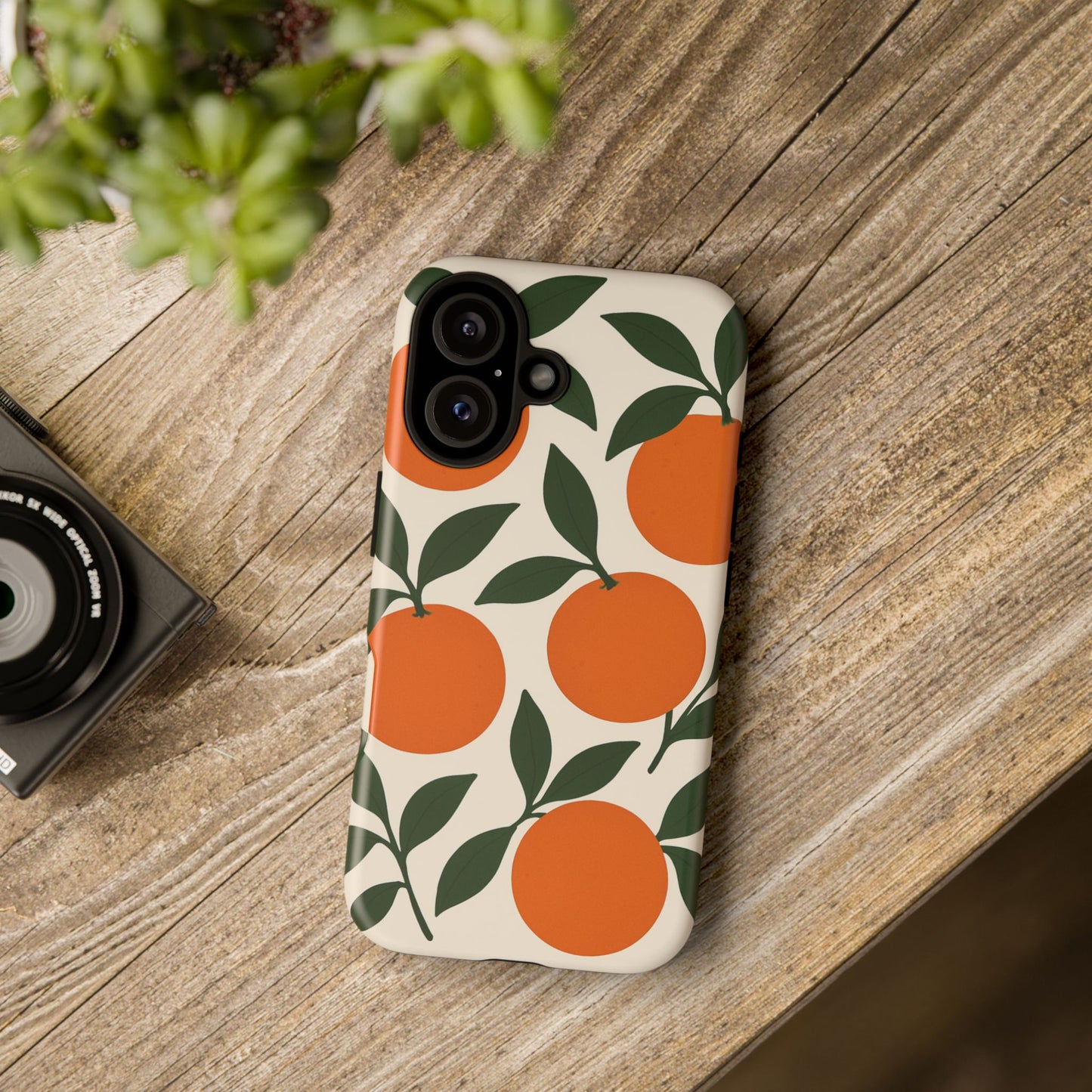 Orange Floral Phone Case