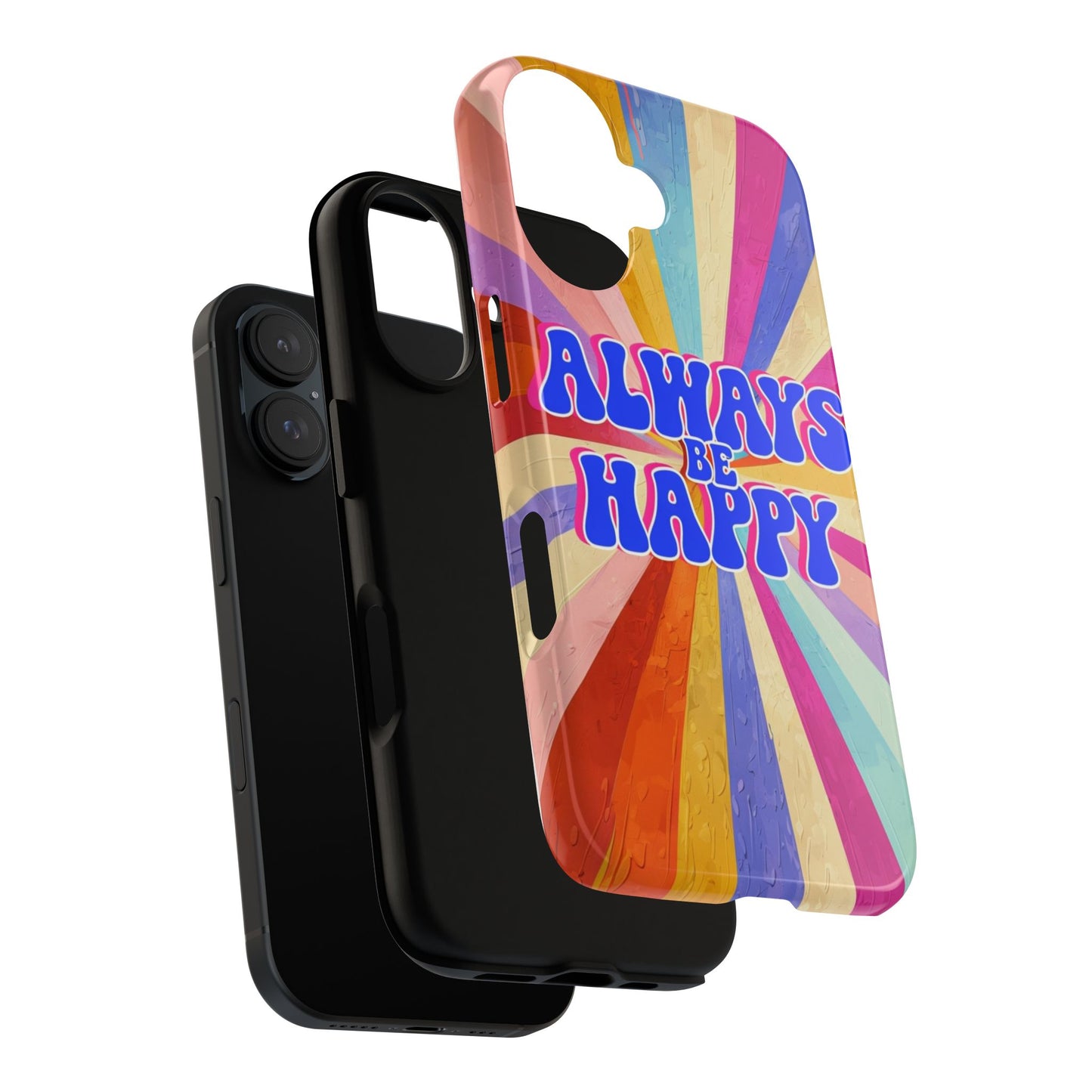 Always Be Happy Phone Case - Tough, Vibrant Design for Daily Positivity