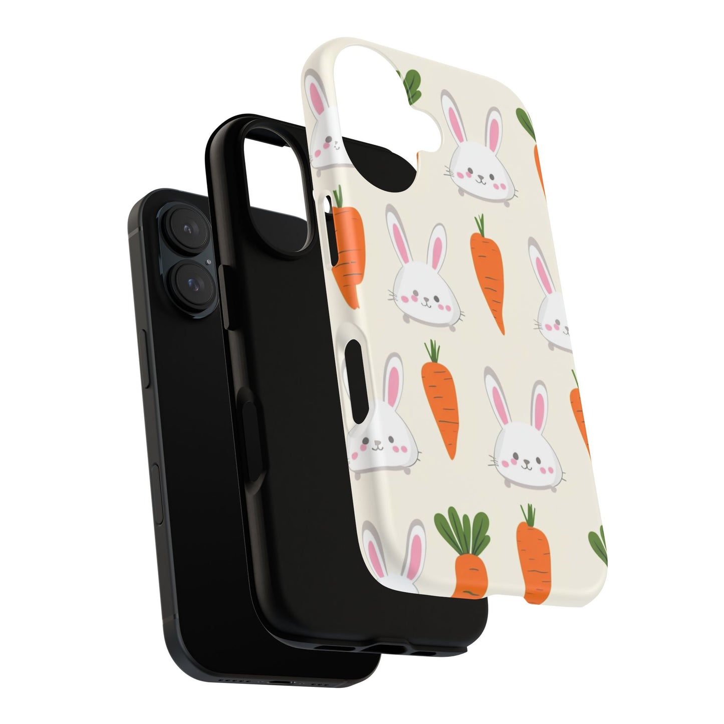 Cute Bunny & Carrot Phone Case - Tough Cases for Easter & Spring