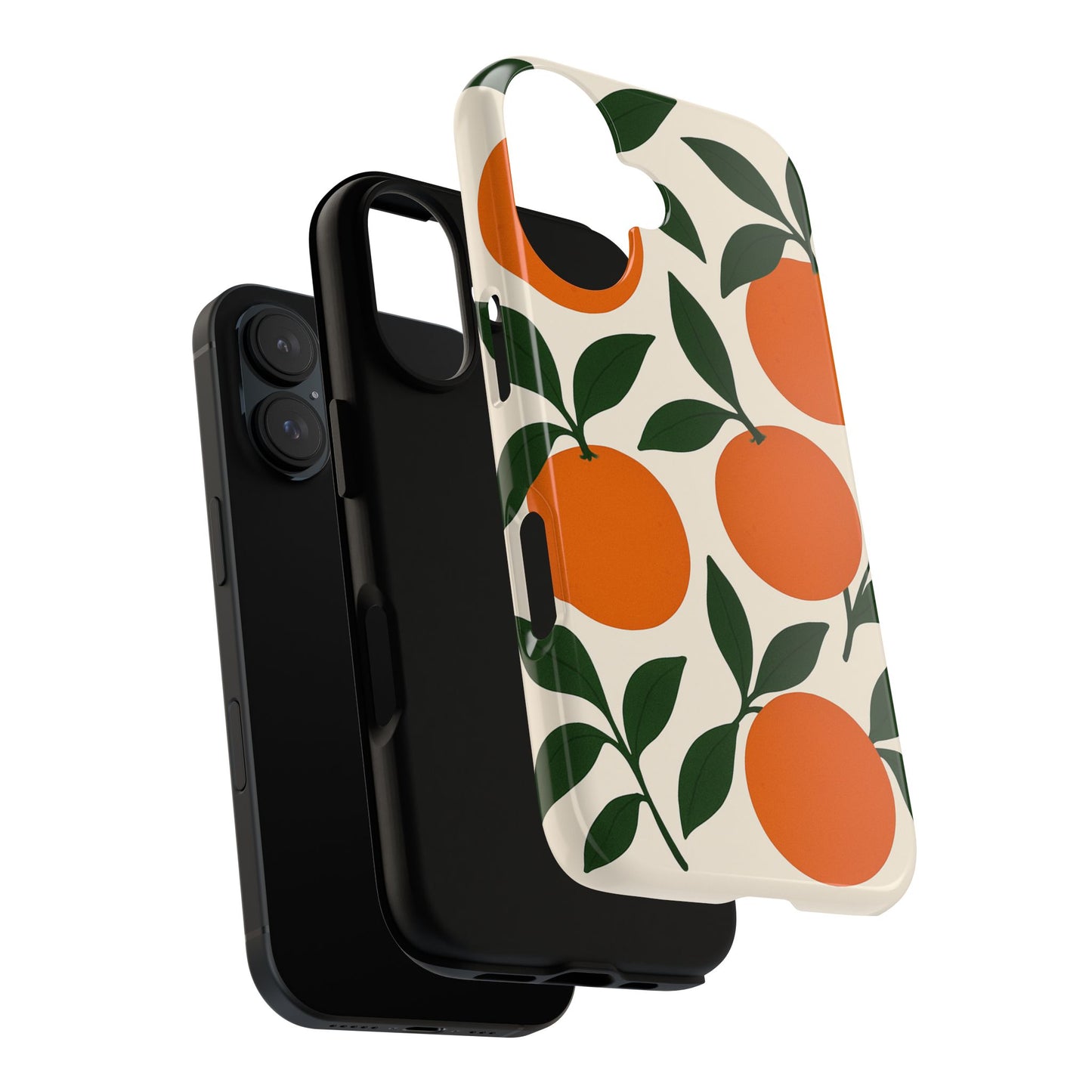 Orange Floral Phone Case