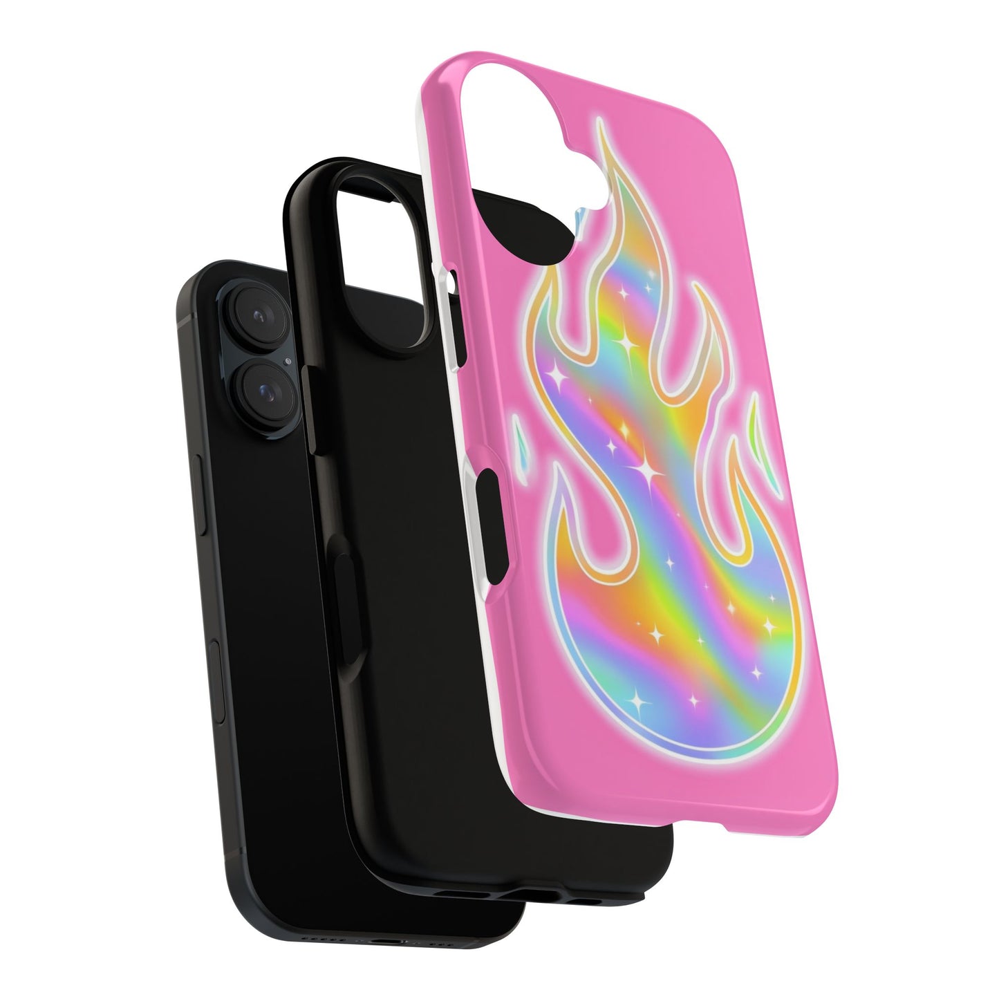 Colorful Flame Phone Case - Tough Cases for Trendy Style
