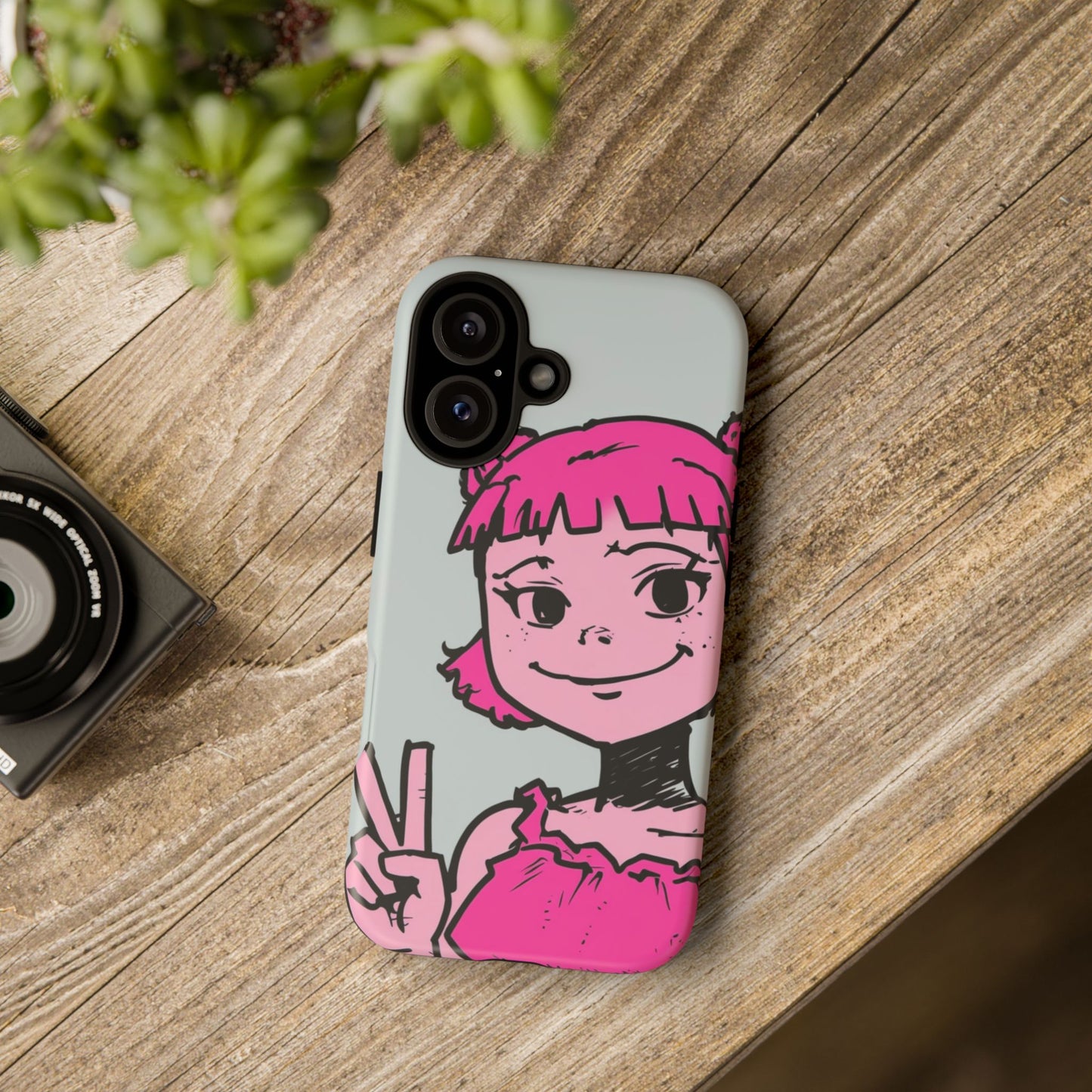 Stylish Phone Case with Playful Cartoon Design