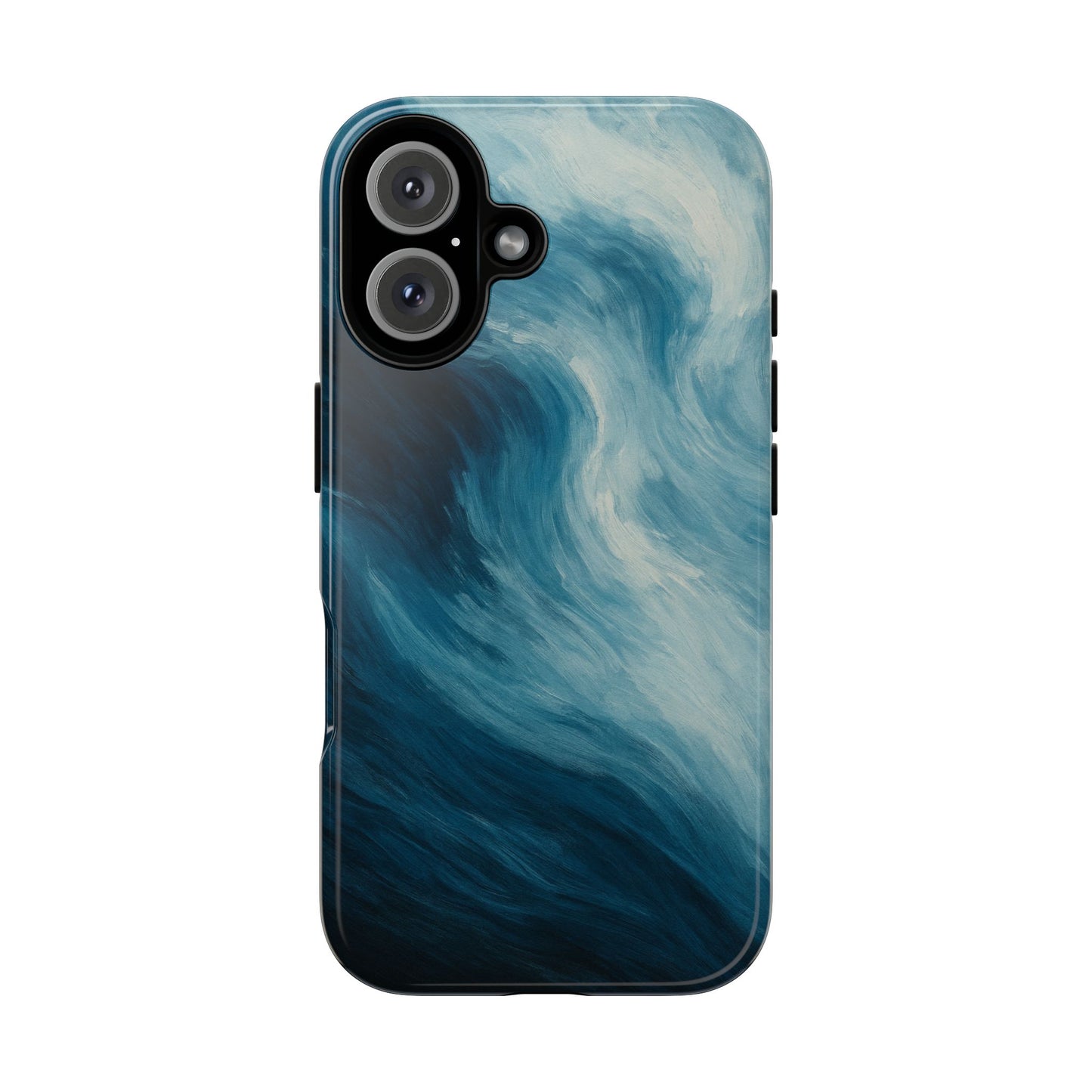 Ocean Swirl Tough Phone Case — Protective Blue Wave Design