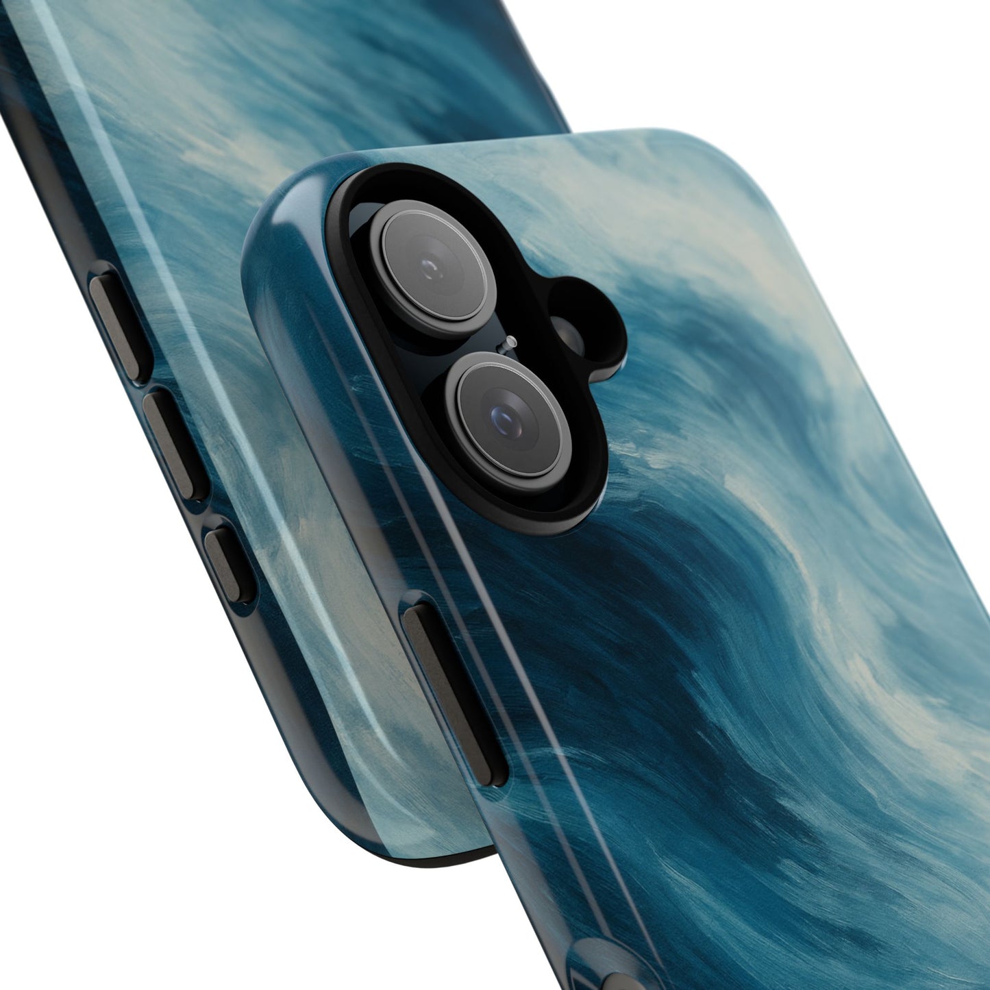 Ocean Swirl Tough Phone Case — Protective Blue Wave Design