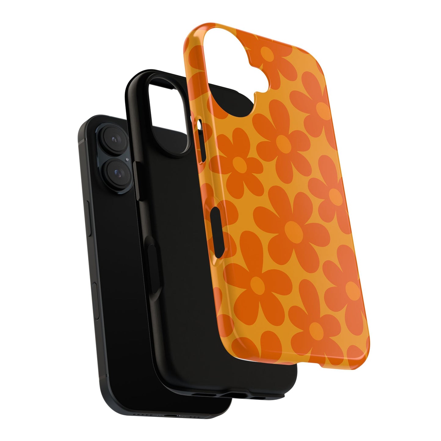 Retro Orange Floral Phone Case