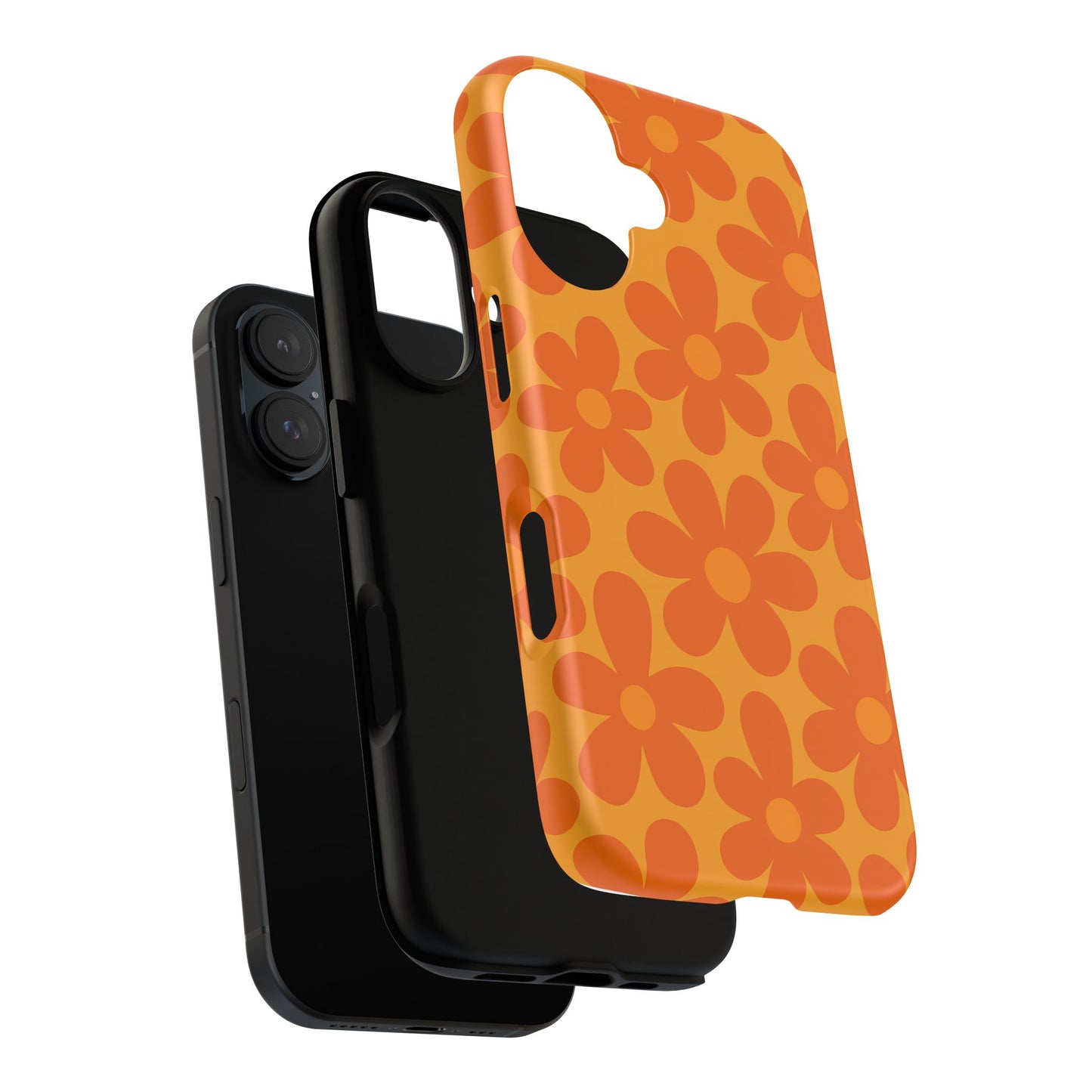 Retro Orange Floral Phone Case