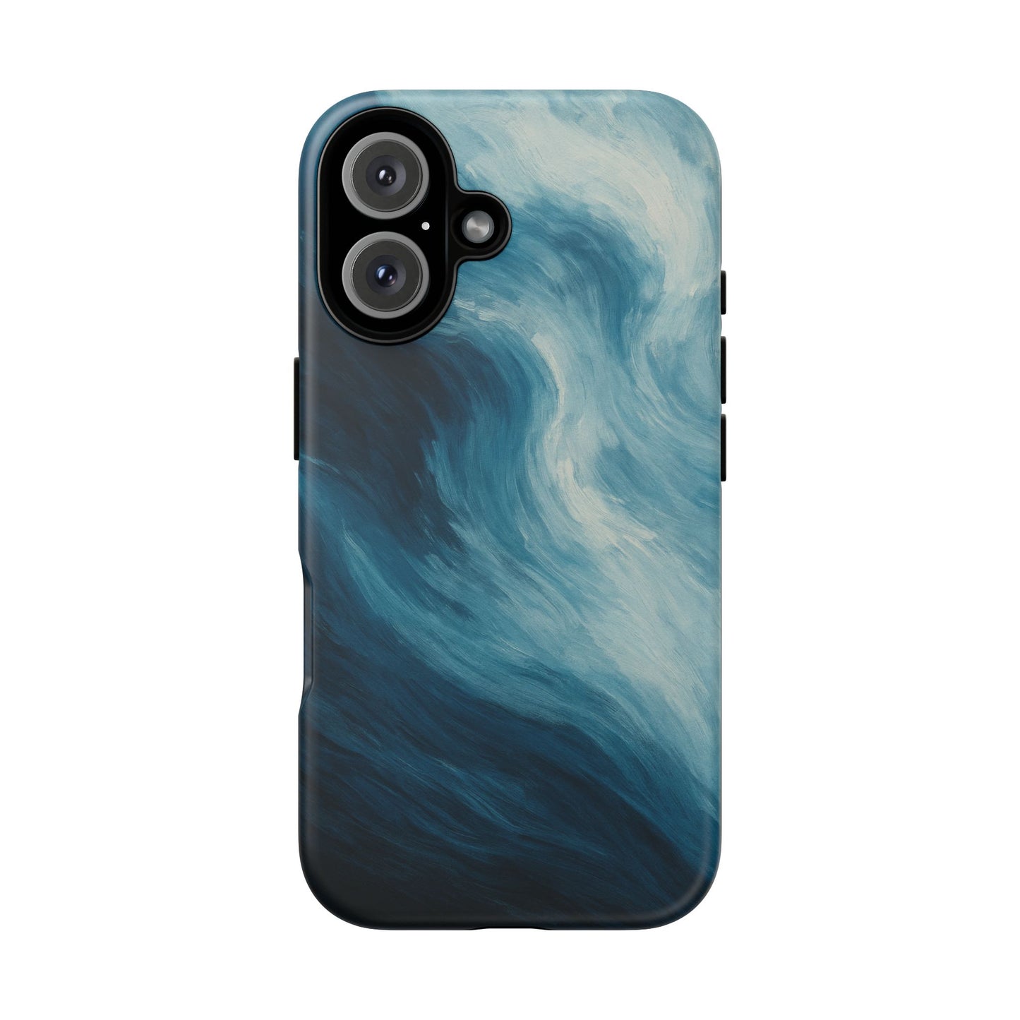 Ocean Swirl Tough Phone Case — Protective Blue Wave Design