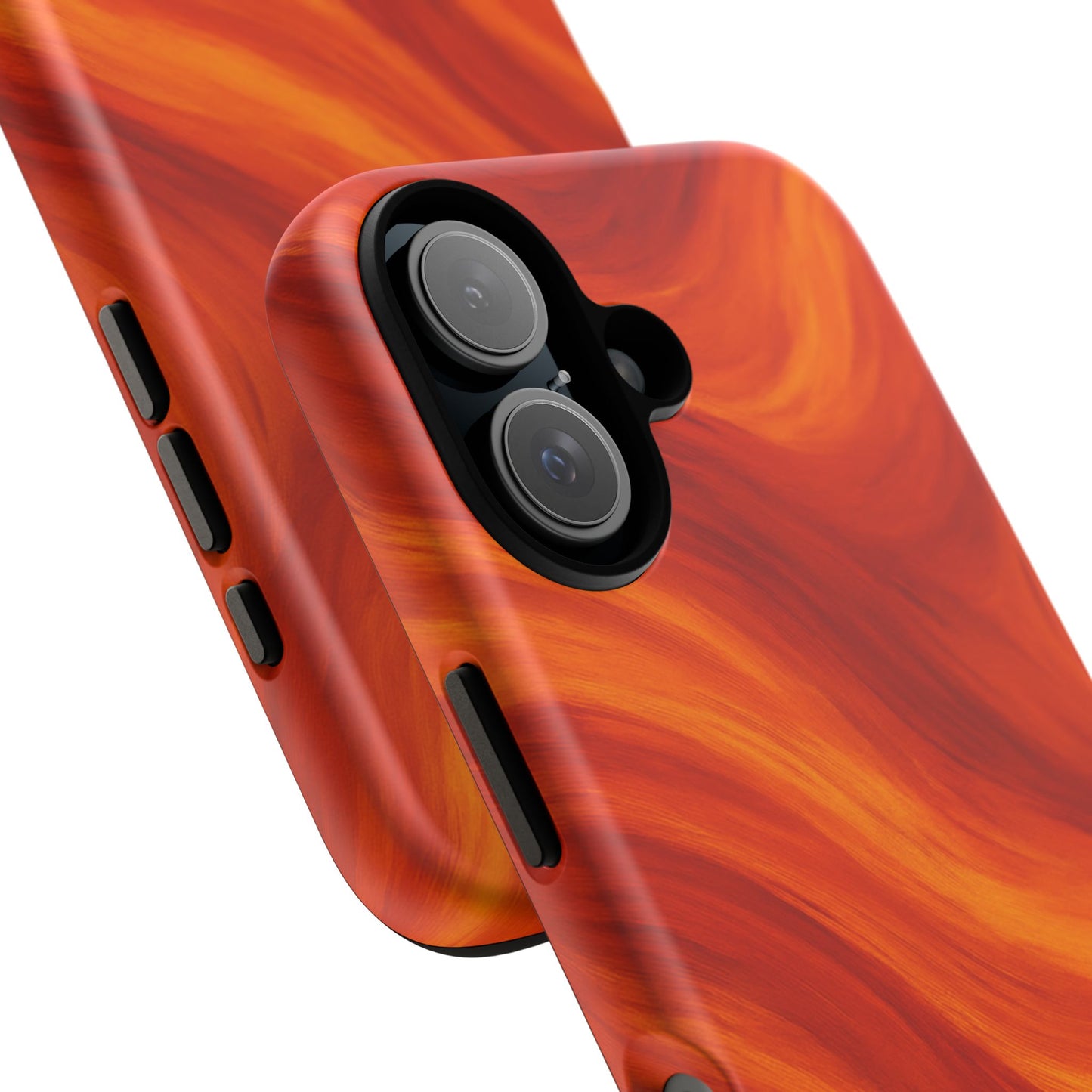Phone Case — Fiery Orange Swirl Protective Tough Case