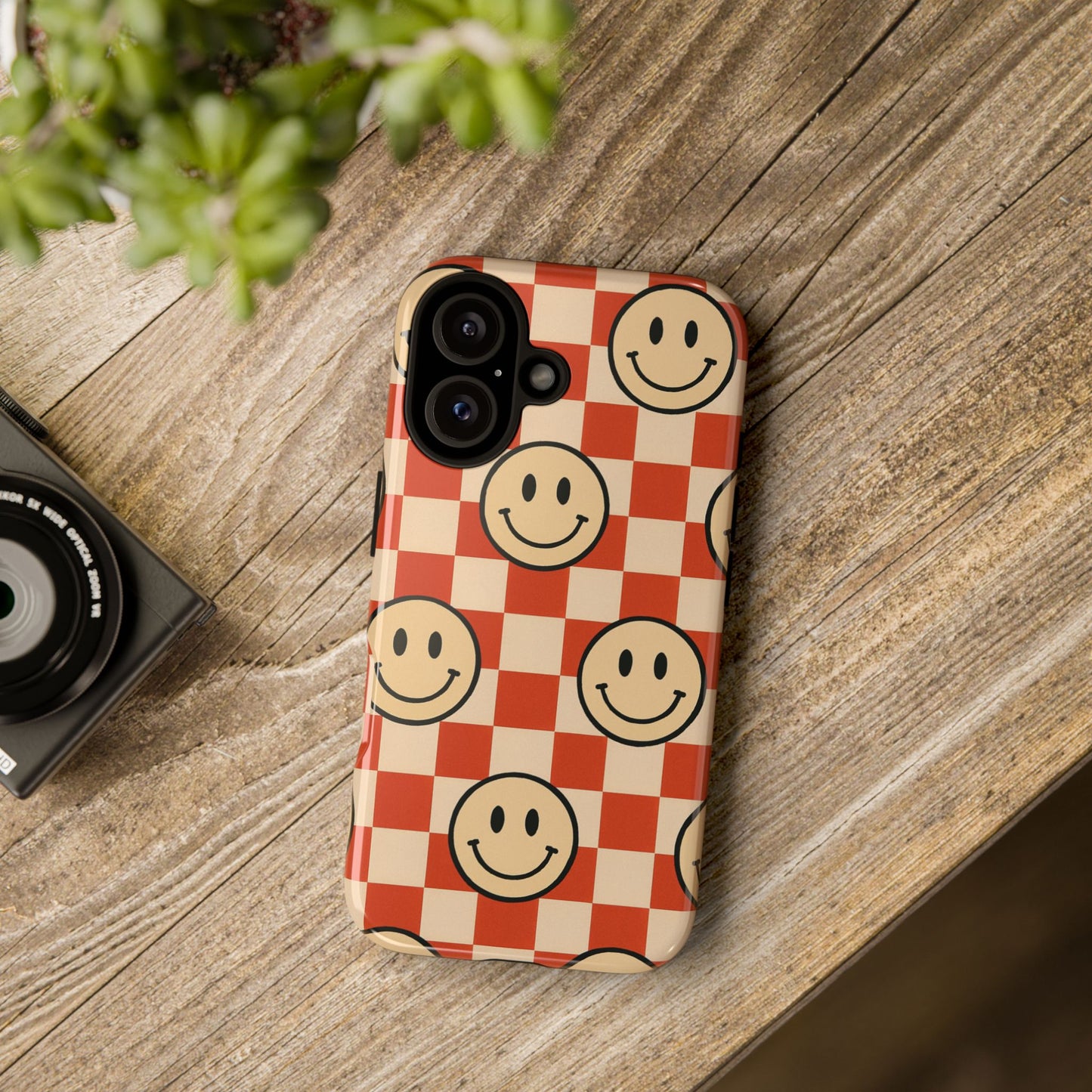 Smiley Checkerboard Phone Case