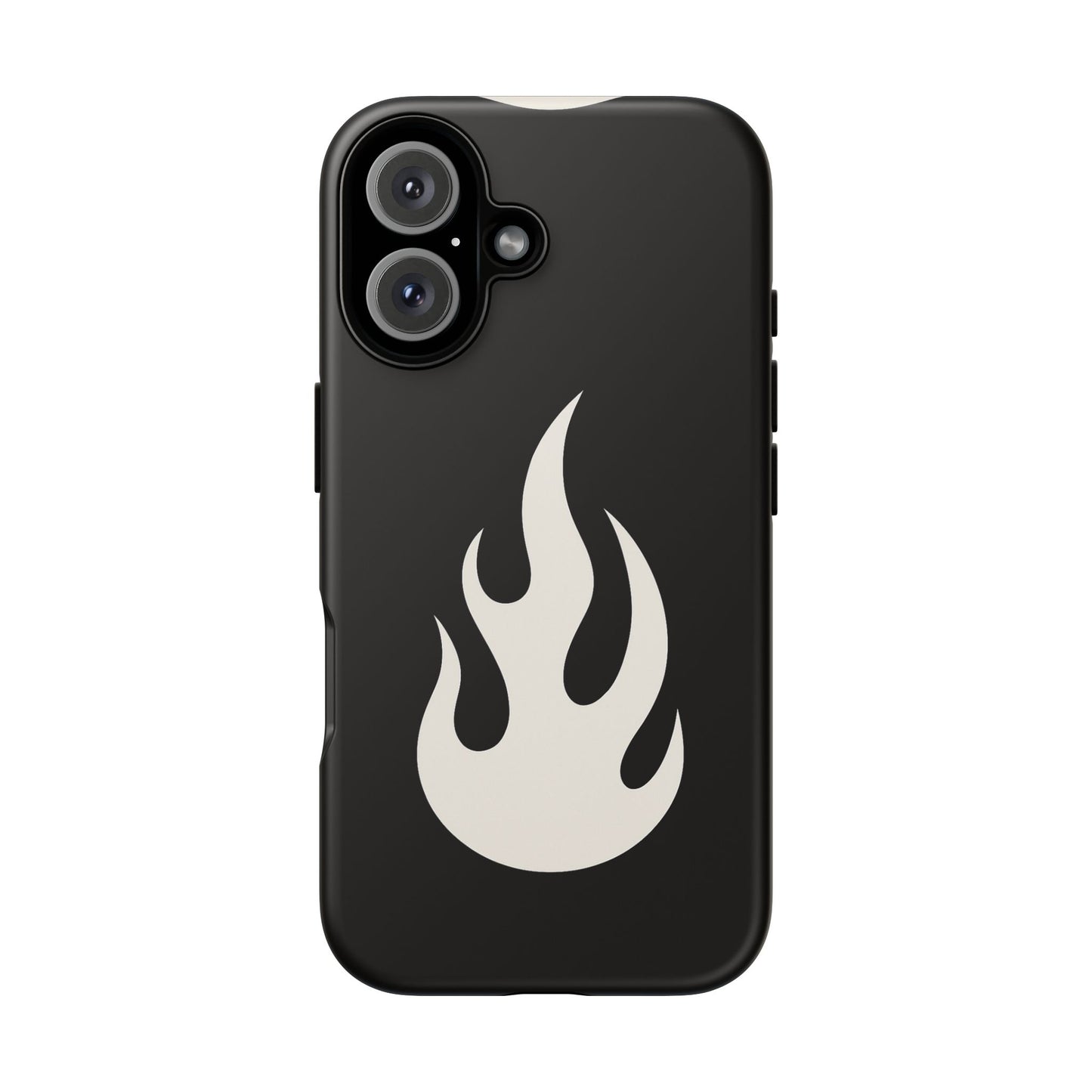 Flame Graphic Phone Case — Tough Black Protective iPhone Cover