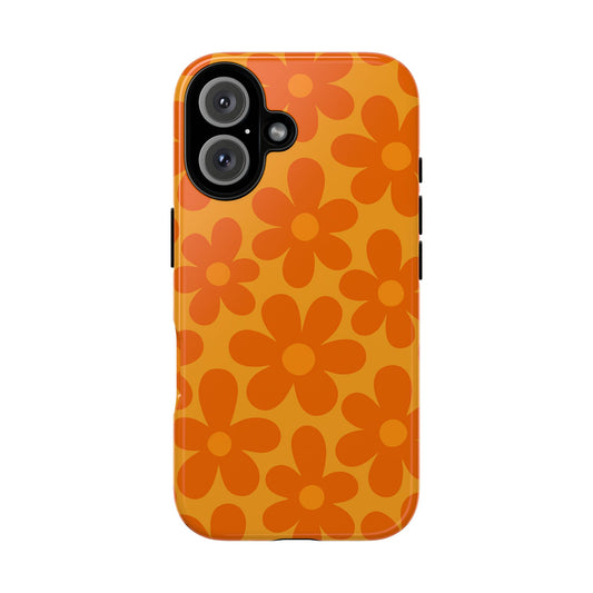 Retro Orange Floral Phone Case