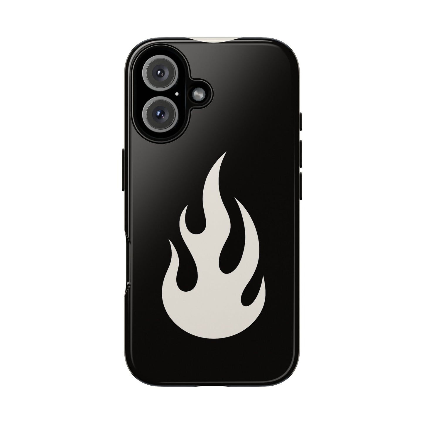 Flame Graphic Phone Case — Tough Black Protective iPhone Cover