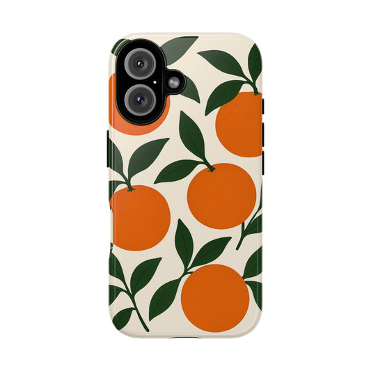 Orange Floral Phone Case