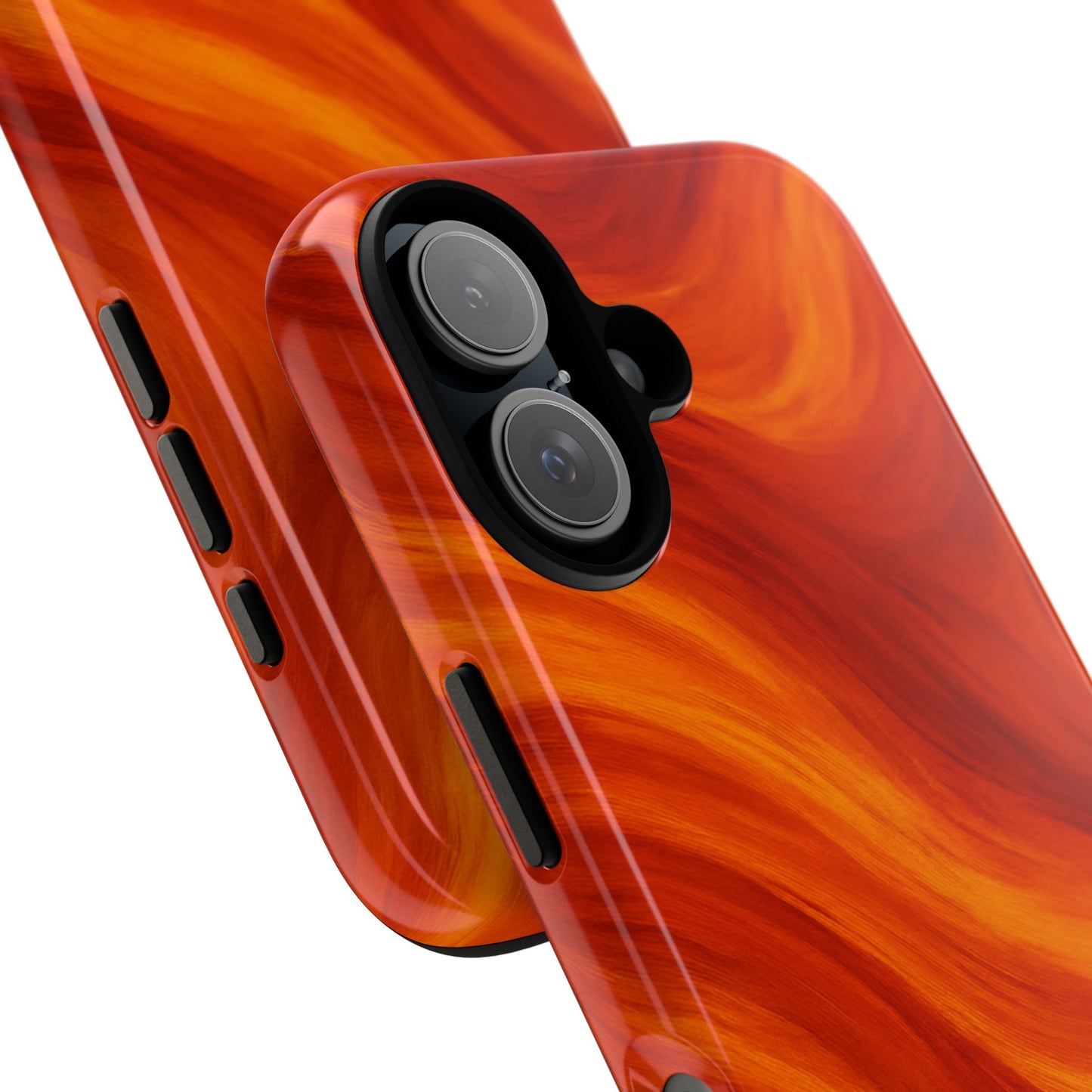 Phone Case — Fiery Orange Swirl Protective Tough Case