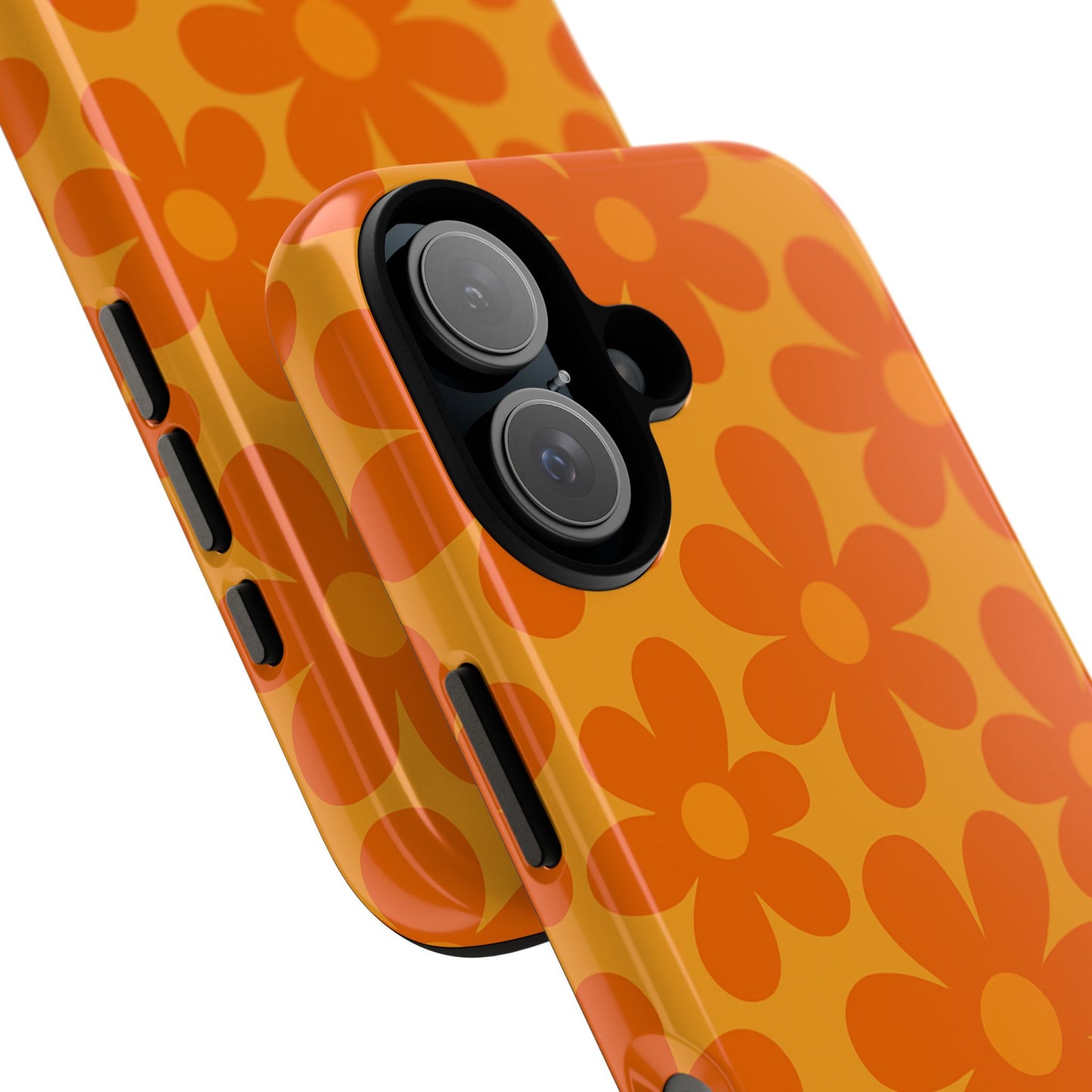 Retro Orange Floral Phone Case