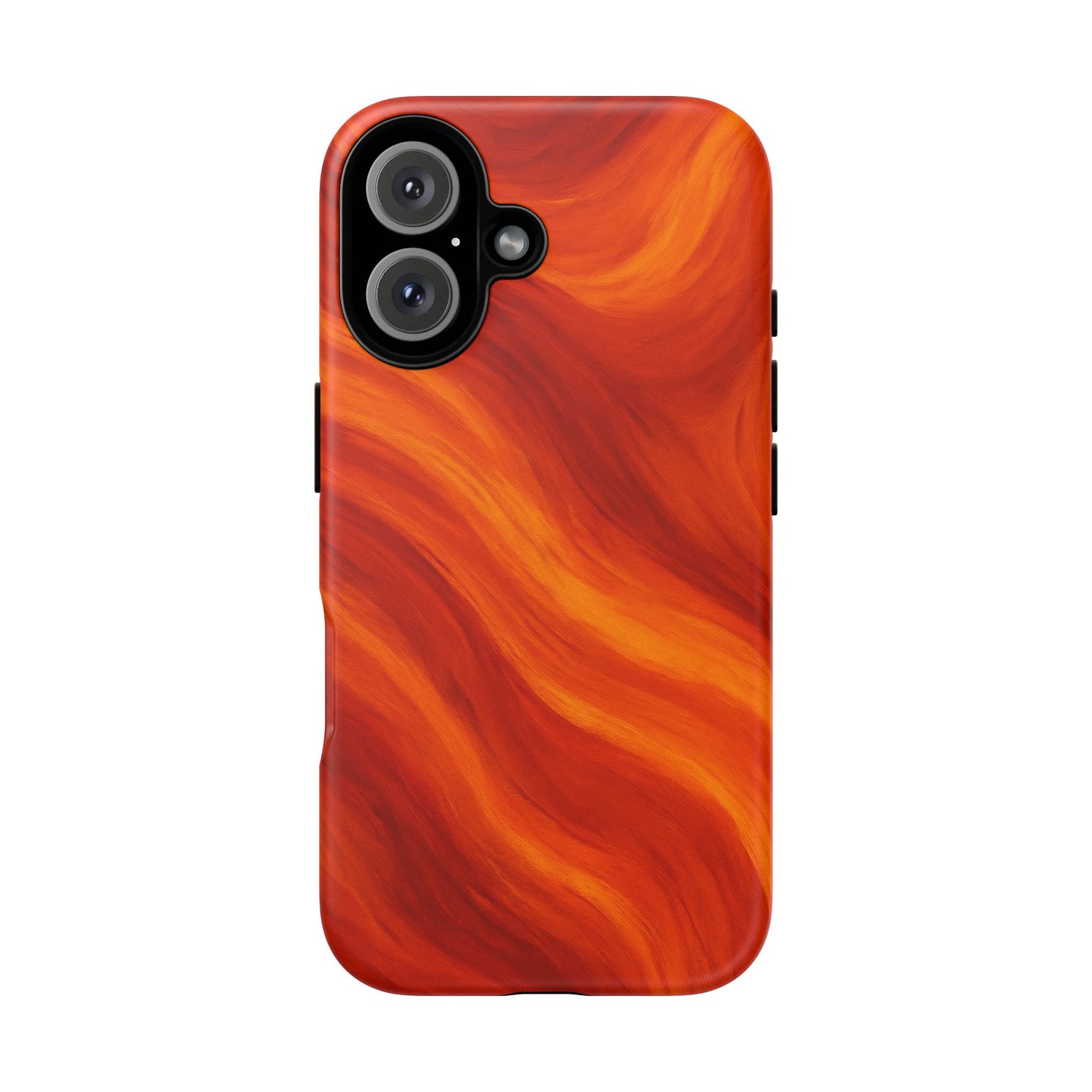 Phone Case — Fiery Orange Swirl Protective Tough Case